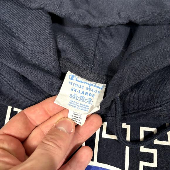 Champion Reverse Weave Outer Banks Men's Navy Hoodie Sweatshirt Sz XXL - Picture 5 of 7